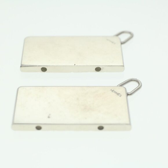 HERMES Necklace Charm Metal 2Set Silver Auth - Picture 10 of 11